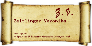 Zeitlinger Veronika névjegykártya